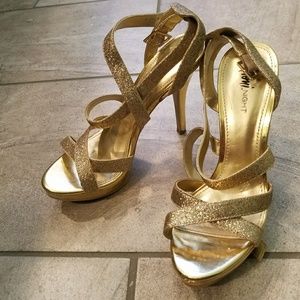 Sparkly Gold Heels